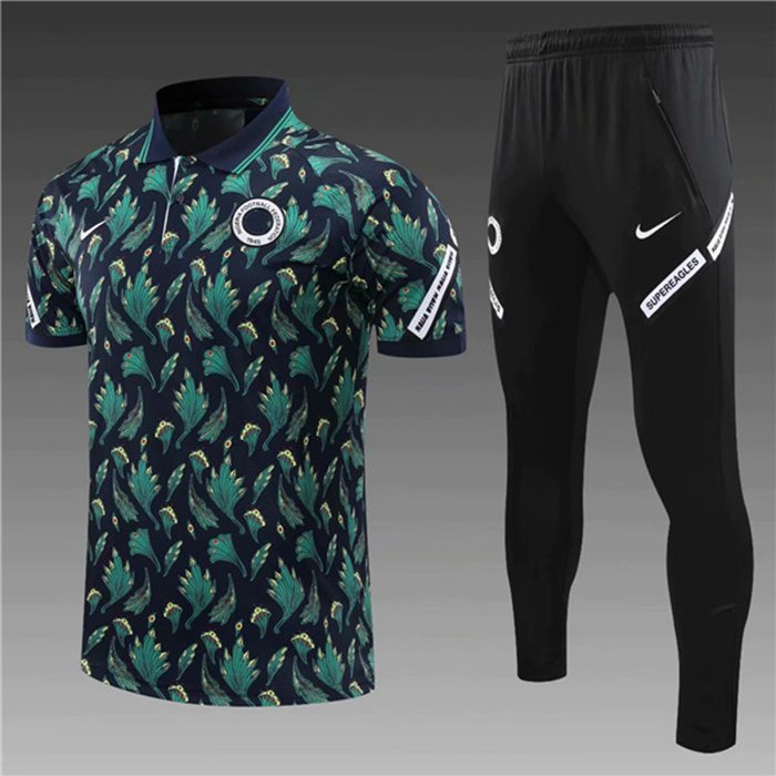 Camiseta Polo Nigeria + Pantalones Negro/Azul 2020/2021