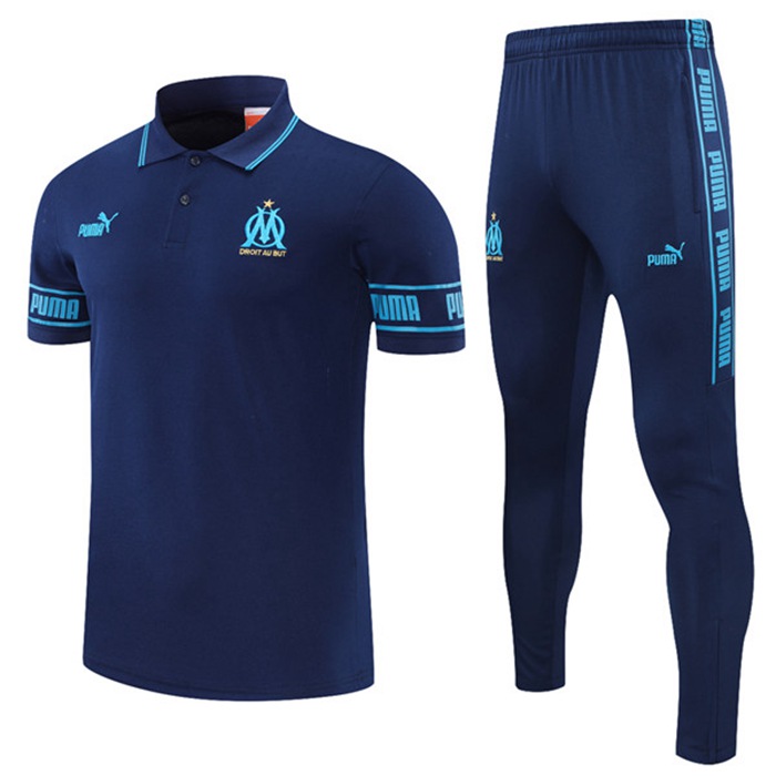 Camiseta Polo Marsella OM + Pantalones Marin Azul 2021/2022