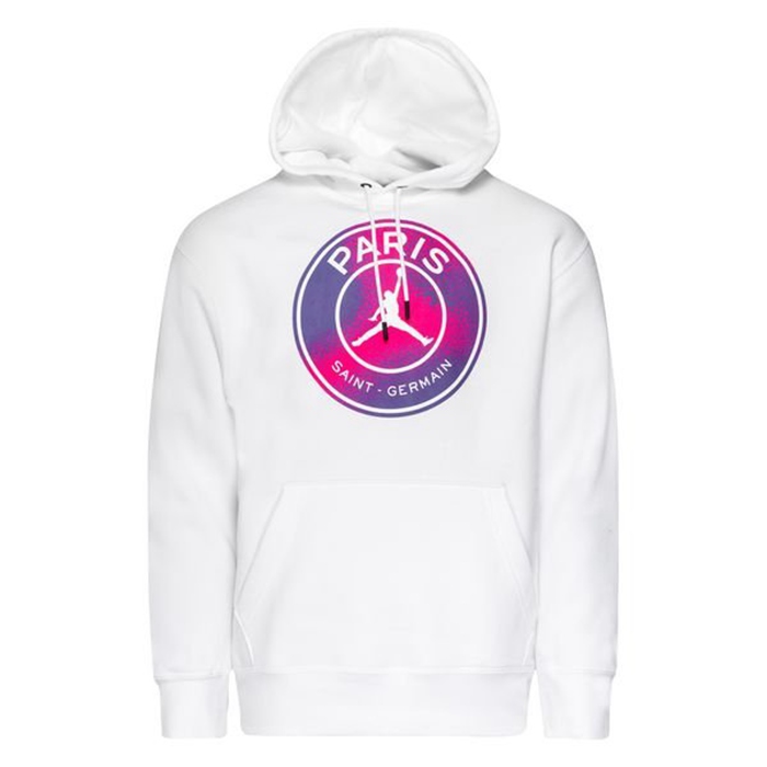 Comprar Replicas Sudadera De Entrenamiento Capucha Jordan PSG Blanca 2021/2022