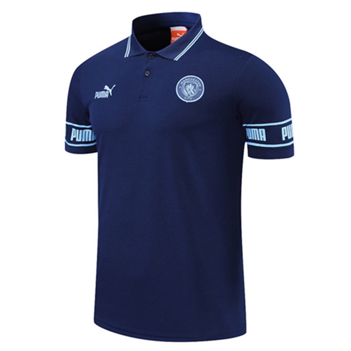 Camiseta Polo Futbol Manchester City Azul 2021/2022