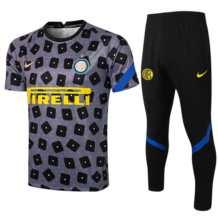 Camiseta Entrenamiento Inter Milan + Pantalones Negro/Gris 2021/2022