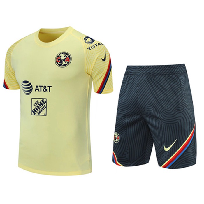 Camiseta Entrenamiento Club America + Cortos Amarillo 2021/2022