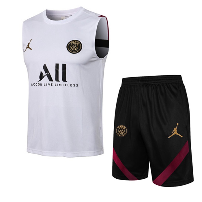 Camisetas Sin Mangas Jordan PSG Blanca 2021/2022