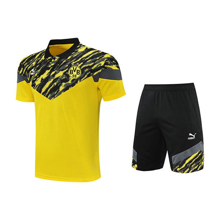 Camiseta Polo Dortmund BVB + Cortos Amarillo/Negro 2021/2022