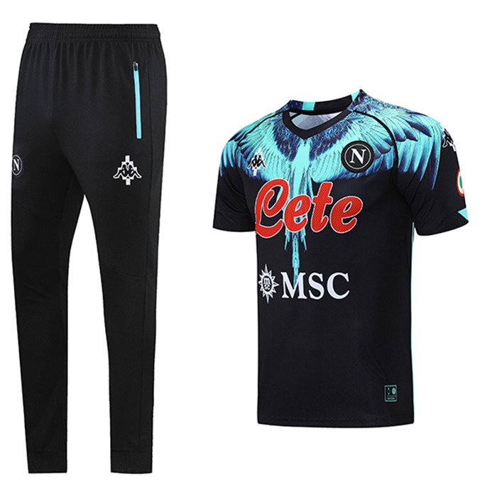 Camiseta Entrenamiento SSC Napoli + Pantalones Negro/Verde 2021/2022