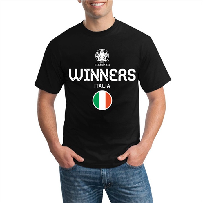 Camiseta Entrenamiento Italia UEFA Euro 2020 Champions Negro - GXHTS07