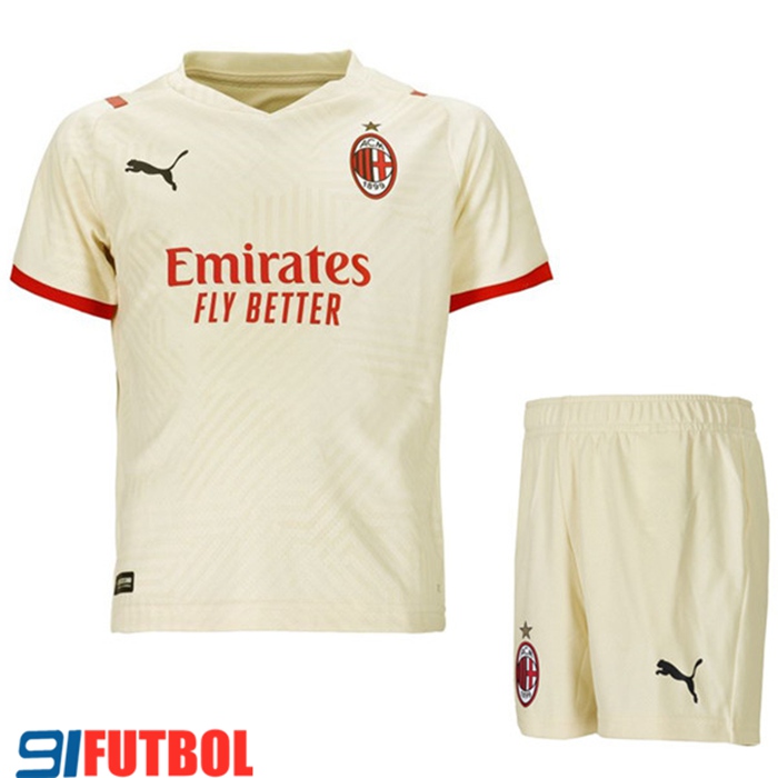 Camiseta Futbol AC Milan Niños Alternativo 2021/2022