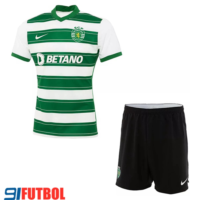 Camiseta Futbol Sporting Niños Titular 2021/2022