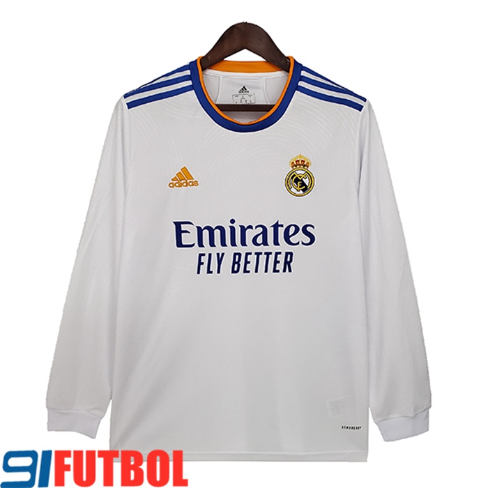Camiseta Futbol Real Madrid Titular Manga Larga 2021/2022