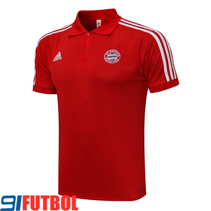 Camiseta Polo Bayern Munich Blanca/Rojo 2021/2022
