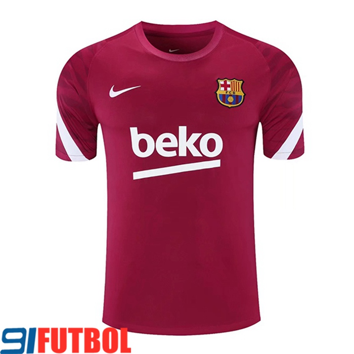 Camiseta Entrenamiento FC Barcelona Rojo/Blanca 2021/2022