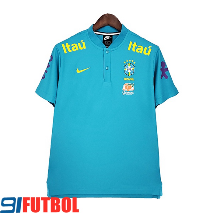 Camiseta Entrenamiento Brasil Negro/Azul 2021/2022