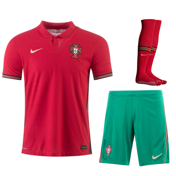 Camisetas De Futbol Portugal Primera (Cortos+Calcetines) UEFA Euro 2020