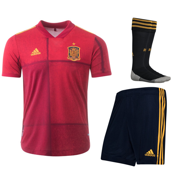 Camisetas De Futbol Espana Primera (Cortos+Calcetines) UEFA Euro 2020