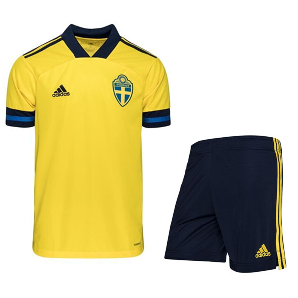 Camisetas De Futbol Suecia Niños Primera UEFA Euro 2020