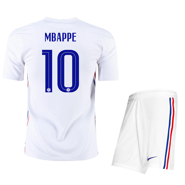 Camisetas De Futbol Francia (Mbappe 10) Niños Segunda UEFA Euro 2020