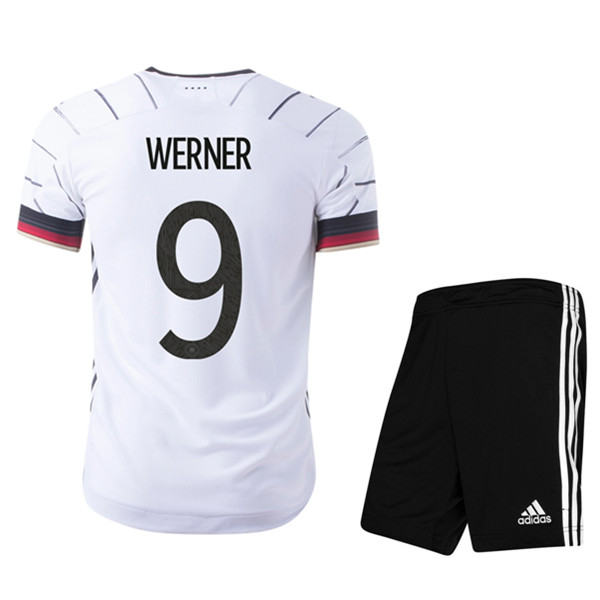 Camisetas De Futbol Alemania (Werner 9) Niños Primera UEFA Euro 2020