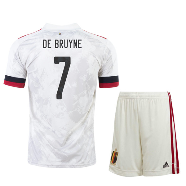 Camisetas De Futbol Bélgica (DE bruyne 7) Niños Segunda UEFA Euro 2020