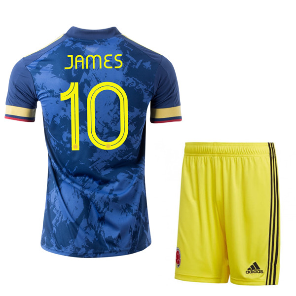 Camisetas De Futbol Colombia (JAMES 10) Niños Segunda UEFA Euro 2020