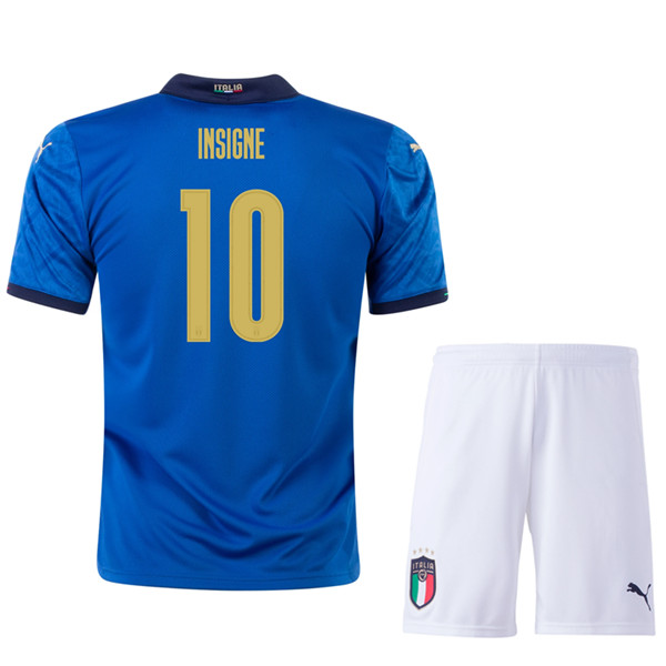 Camisetas De Futbol Italia (INSIGNE 10) Niños Primera UEFA Euro 2020