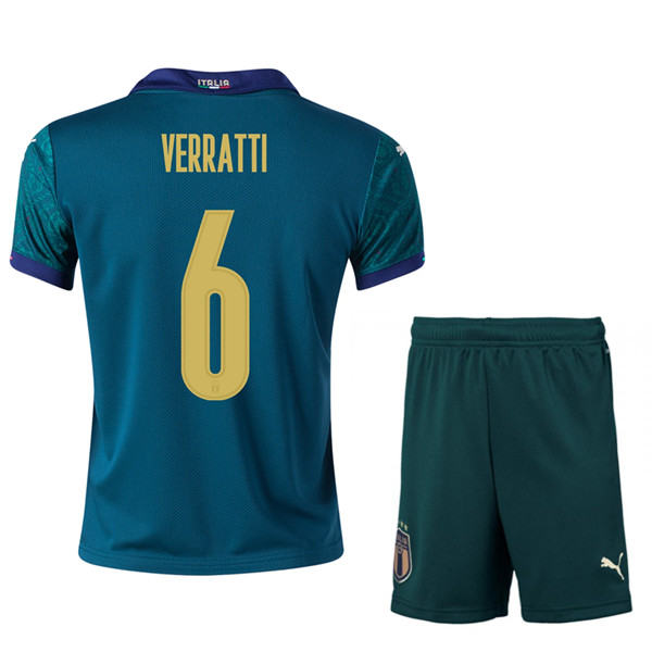 Camisetas De Futbol Italia (VERRATTI 6) Niños Tercera UEFA Euro 2020