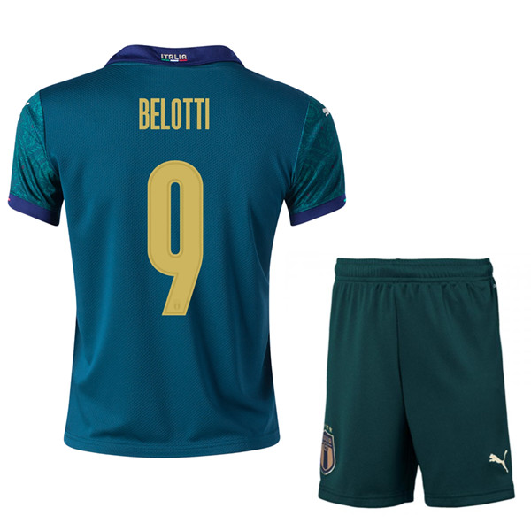 Camisetas De Futbol Italia (BELOTTI 9) Niños Tercera UEFA Euro 2020