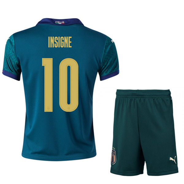 Camisetas De Futbol Italia (INSIGNE 10) Niños Tercera UEFA Euro 2020