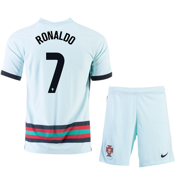 Camisetas De Futbol Portugal (RONALDO 7) Niños Segunda UEFA Euro 2020