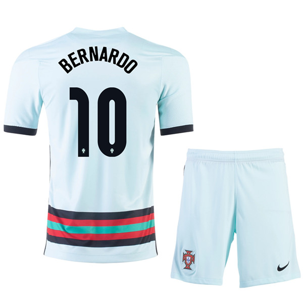 Camisetas De Futbol Portugal (BERNARDO 10) Niños Segunda UEFA Euro 2020