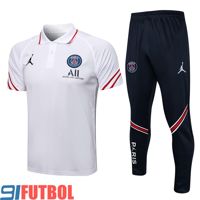 Camiseta Entrenamiento Jordan PSG + Pantalones Blanca 2021/2022