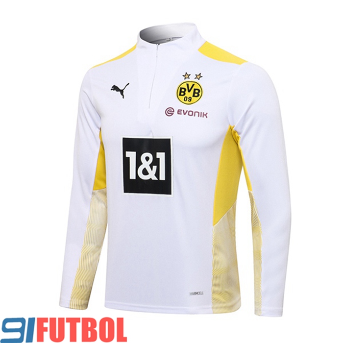 Sudadera De Entrenamiento Dortmund BVB Amarillo/Blanca 2021/2022