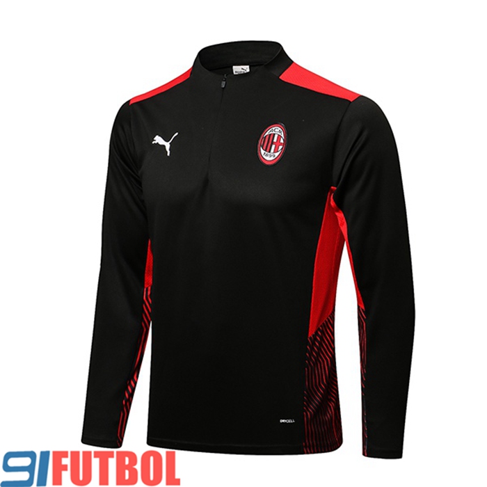 Sudadera De Entrenamiento AC Milan Negro/Rojo 2021/2022