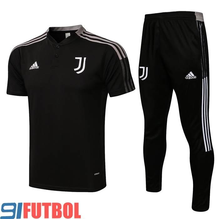 Camiseta Entrenamiento Juventus + Pantalones Negro/Blanca 2021/2022