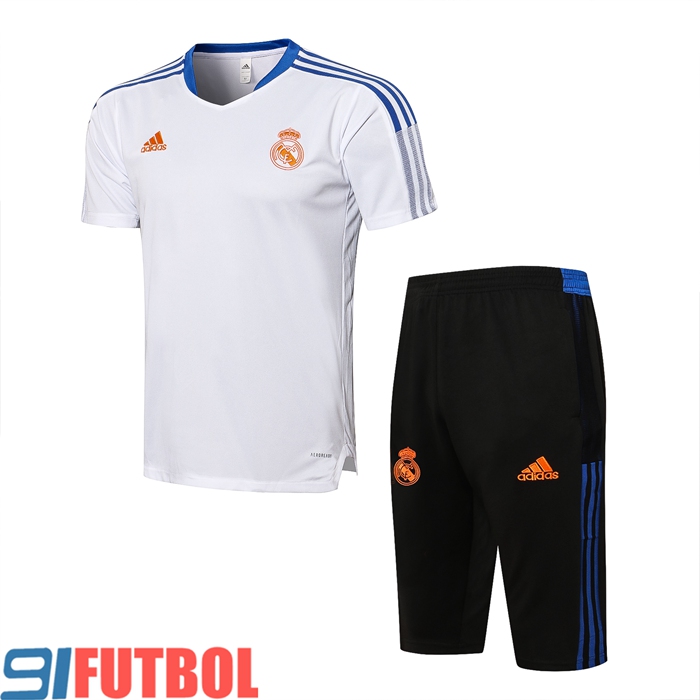 Camiseta Entrenamiento Real Madrid + Cortos Blanca/Azul 2021/2022