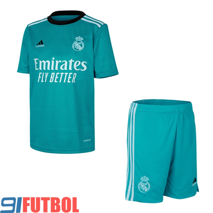 Traje Camiseta Futbol Real Madrid Tercero + Cortos 2021/2022