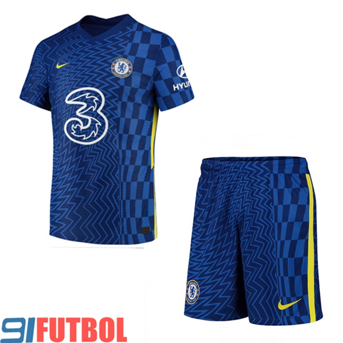 Traje Camiseta Futbol FC Chelsea Titular + Cortos 2021/2022