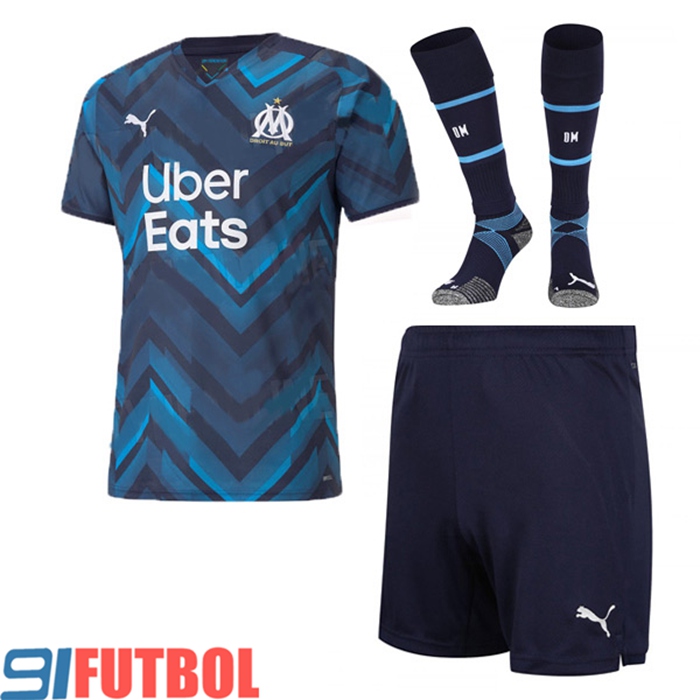 Traje Camiseta Futbol Marsella OM Alternativo (Cortos + Calcetines) 2021/2022