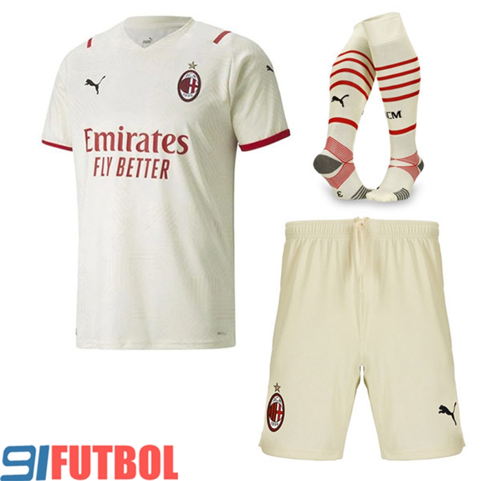 Traje Camiseta Futbol AC Milan Alternativo (Cortos + Calcetines) 2021/2022