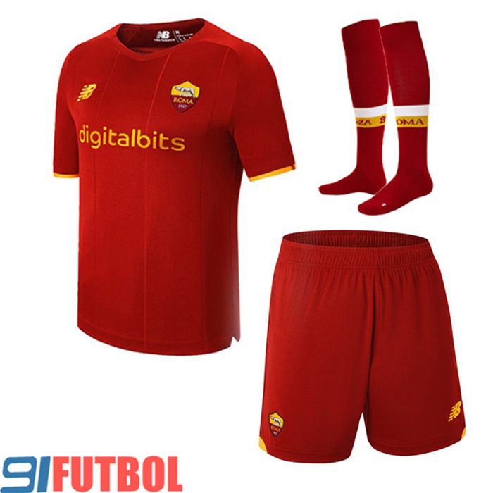 Traje Camiseta Futbol AS Roma Titular (Cortos + Calcetines) 2021/2022