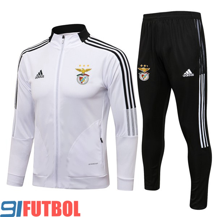Chandal Equipos De Futbol - Chaqueta S.L.Benfica Blanca 2021/2022