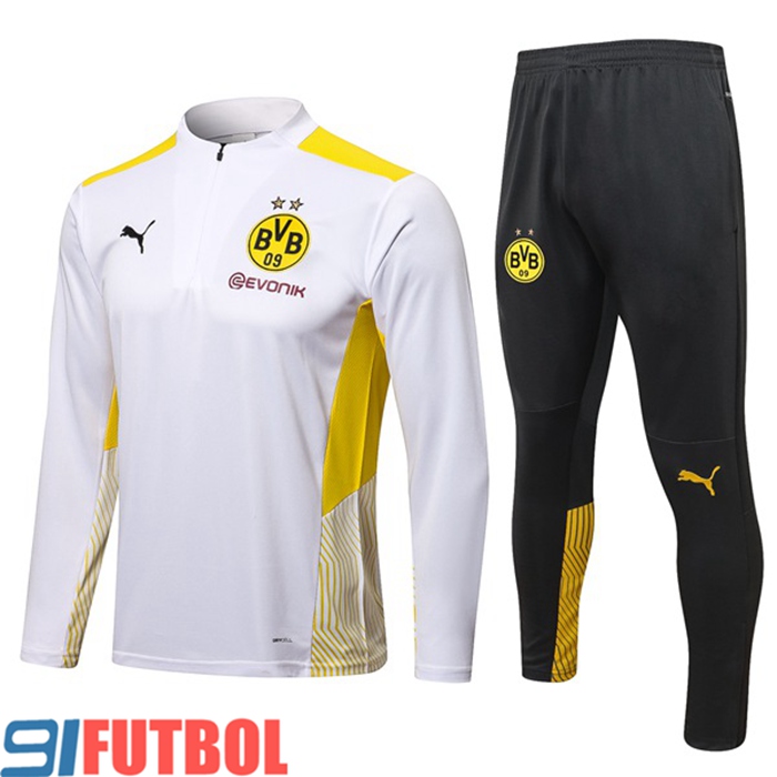 Chandal Equipos De Futbol Dortmund BVB Ninos Blanca/Amarillo 2021/2022