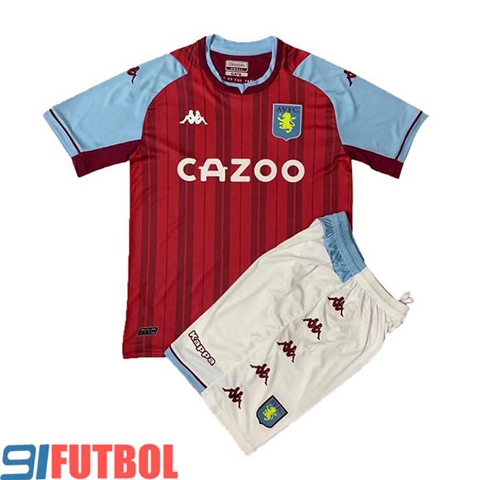 Camiseta Futbol Aston Villa Ninos Titular 2021/2022