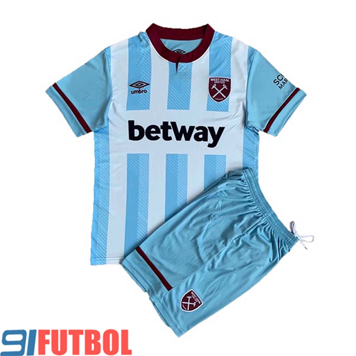 Camiseta Futbol West Ham Ninos Alternativo 2021/2022