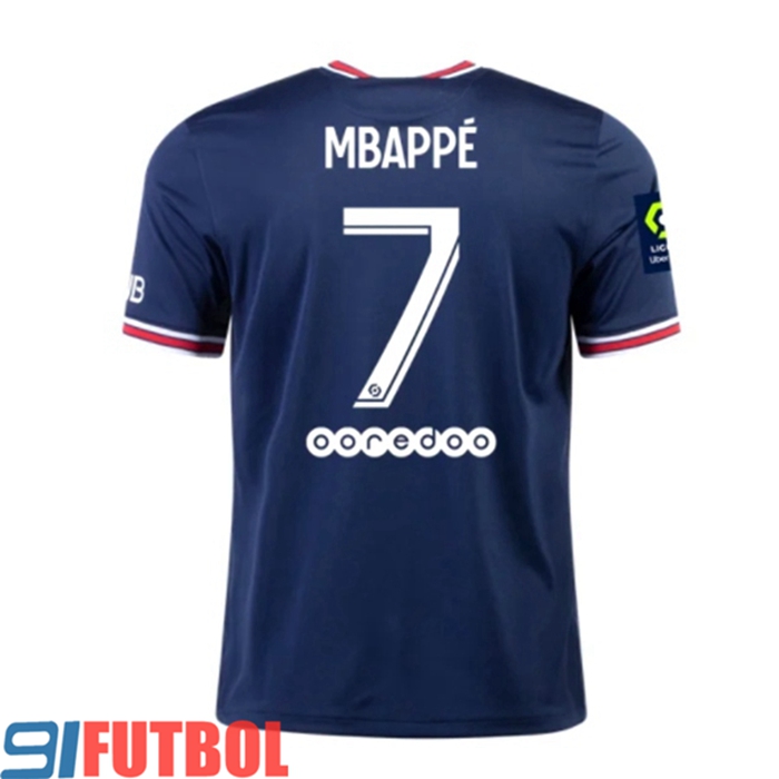 Camiseta Futbol Jordan PSG (Mbappe 7) Titular 2021/2022