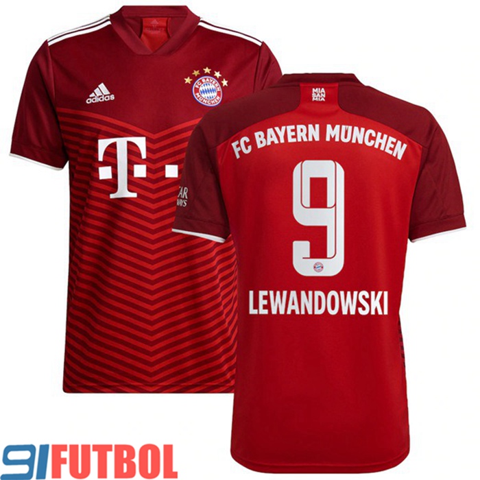 Camiseta Futbol Bayern Munich (Lewandowski 9) Titular 2021/2022