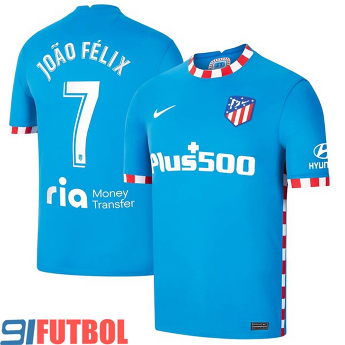 Camiseta Futbol Atletico Madrid (Joao Felix 7) Alternativo 2021/2022
