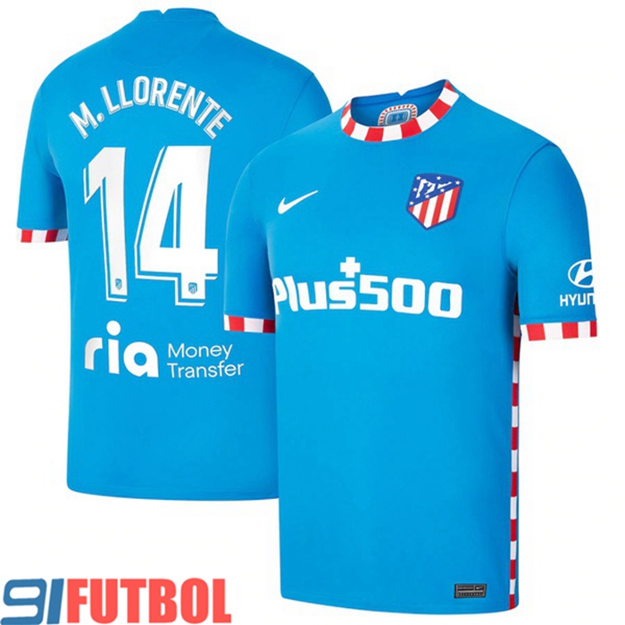 Camiseta Futbol Atletico Madrid (M. Llorente 14) Alternativo 2021/2022