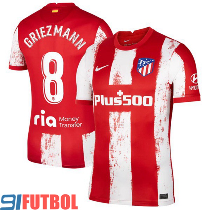 Camiseta Futbol Atletico Madrid (Griezmann 8) Titular 2021/2022