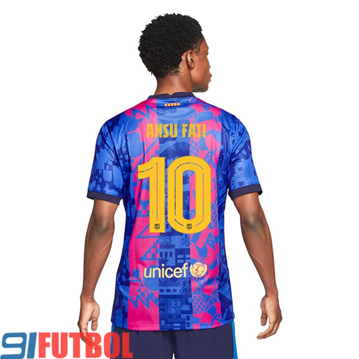 Camiseta Futbol FC Barcelona (Ansu Fati 10) Tercero 2021/2022