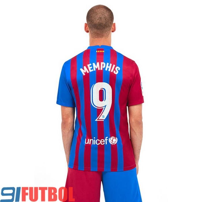 Camiseta Futbol FC Barcelona (Memphis 9) Titular 2021/2022